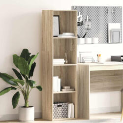 vidaXL Sonoma Tölgy Színű Szerelt Fa Könyvespolc 40x30x152 cm