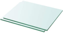 vidaXL 2 db Átlátszó Üveg Paneles Polc 30x20 cm