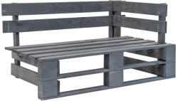 vidaXL szürke fa kerti raklap sarokpad