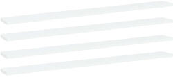 vidaXL 4 db Fehér Forgácslap Könyvespolc 100x10x1, 5 cm