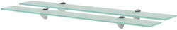 vidaXL 2 db Lebegő Üvegpolc 80x20 cm 8 Mm