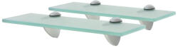 vidaXL 2 db Lebegő Üvegpolc 30x10 cm 8 Mm