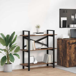 vidaXL Könyvespolc Füstölt Tölgy 100 x 33, 5 x 102 cm