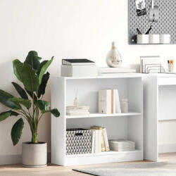 vidaXL Fehér Szerelt Fa Könyvespolc 80x24x75 cm