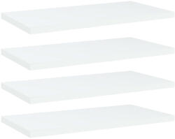 vidaXL 4 db Fehér Szerelt Fa Könyvespolc 40x20x1, 5 cm