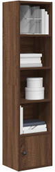 vidaXL Barna Tölgy Színű Szerelt Fa Könyvespolc 31x24x127 cm