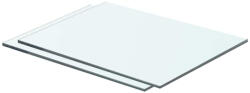 vidaXL 2 db Átlátszó Üveg Paneles Polc 40x25 cm