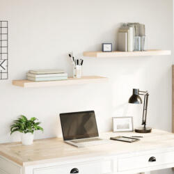 vidaXL 2 db Szerelt Fa Függőpolc 80x23, 5x4 cm