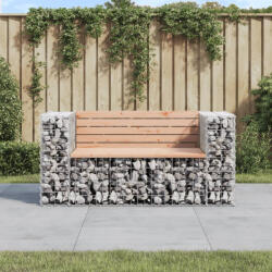 vidaXL tömör duglászfenyő gabion kerti pad 143 x 71 x 65, 5 cm