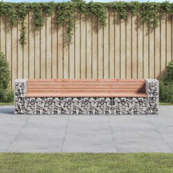 vidaXL tömör duglászfenyő gabion kerti pad 287x71x65, 5 cm
