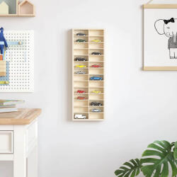 vidaXL Kiállító Doboz Tárolóval Barna 21 x 4, 5 x 59 cm Faanyag