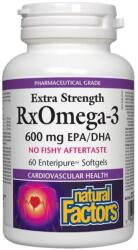 Natural Factors RX Omega-3 Extra Stength, 600 mg, 60 capsule gelatinoase moi, Natural Factors