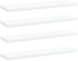 vidaXL 4 db Fehér Szerelt Fa Könyvespolc 40x10x1, 5 cm
