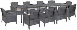 Leziter Grant 10+1 kerti bútor garnitúra szett grafit (LBITUD-GRA_LBIVSZ-GRA_10) - homelux