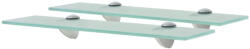 vidaXL 2 db Lebegő Üvegpolc 40x10 cm 8 Mm
