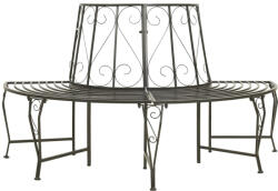 vidaXL fa köré építhető félkör alakú acélpad 160 cm