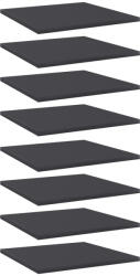 vidaXL 8 db Szürke Szerelt Fa Könyvespolc 40x40x1, 5 cm