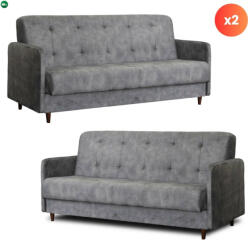  2 db kihúzható kanapé szürke színben - TIVOLI (PPHUE.MATTEO/SALLY9/Z2/WER)