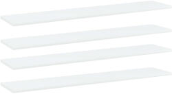 vidaXL 4 db Fehér Szerelt Fa Könyvespolc 100x20x1, 5 cm