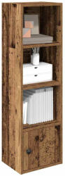 vidaXL Antik Fa Színű Szerelt Fa Könyvespolc 31x24x102 cm