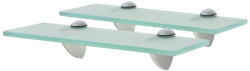 vidaXL 2 db Lebegő Üvegpolc 30x20 cm 8 Mm