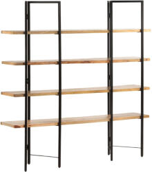 vidaXL 4 Szintes Tömör Mangófa Könyvespolc 160 x 35 x 160 cm