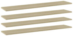 vidaXL 4 db Sonoma-Tölgy Színű Forgácslap Könyvespolc 100x20x1, 5 cm