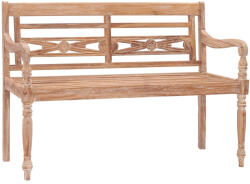 vidaXL tömör antikolt fehér tíkfa Batavia pad 120 cm