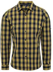 Premier Női Mulligan mintás ing PR350, teve/sötétkék, 2XL (pr350ca/nv-2xl)