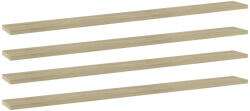 vidaXL 4 db Sonoma-Tölgy Színű Forgácslap Könyvespolc 100x10x1, 5 cm