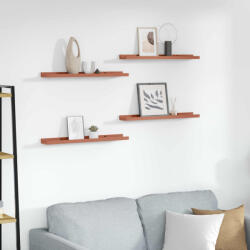 vidaXL Falpolc Polcokkal Tárolóval 4 Pcs Piros 60 x 9 x 3 cm Faanyag