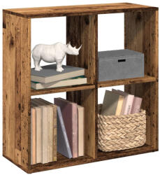 vidaXL Antik Fa Színű Fa Térelválasztó Könyvespolc 69, 5x29x69, 5 cm