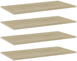 vidaXL 4 db Sonoma-Tölgy Színű Forgácslap Könyvespolc Lap 80x40x1, 5 cm