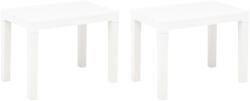 vidaXL 2 db fehér műanyag kerti pad