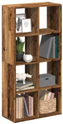 vidaXL Antik Fa Színű Fa Térelválasztó Könyvespolc 69, 5x29x137, 5 cm