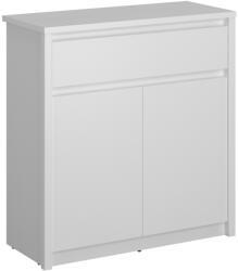 TEMPO KONDELA Komód 2D1S, Fehér, Erodin