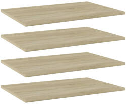 vidaXL 4 db Sonoma Tölgy Színű Szerelt Fa Könyvespolc 60x40x1, 5 cm