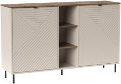 TEMPO KONDELA Komód Polcokkal, Kasmír/Castello Tölgy, Eyco 2D