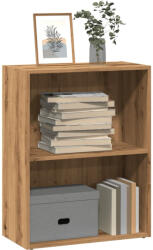vidaXL Kézműves Tölgy Színű Szerelt Fa Könyvespolc 60 x 30 x 77 cm