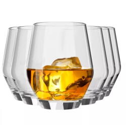 Krosno 6 db whiskys pohár készlet, Krosno, Üveg, 380 ml, Átlátszó (96443)