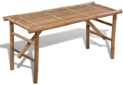 vidaXL összecsukható bambusz kerti pad 118 cm