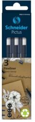 Schneider Fineliner Schneider Pictus (set de 3) - rezervă neagră