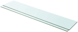 vidaXL 2 db Átlátszó Üveg Paneles Polc 100x20 cm
