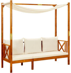 vidaXL kerti tömör akácfa pad tetőponyvával