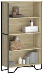 vidaXL Sonoma Tölgy Szerelt Fa Könyvespolc 80x31x137, 5 cm