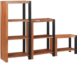 vidaXL Könyvespolc 3 db Barna 50 x 30 x 110 cm Tömör Akácfa