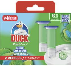DUCK Fresh Discs Mint Mission WC-öblítő korong utántöltő 2 x 36 ml (72 ml)