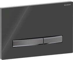 Geberit Sigma 50 működtetőlap 2 mennyiséges öblítéshez Easy-To-Clean bevonattal, fekete, króm (GE-115.671.DW.2)