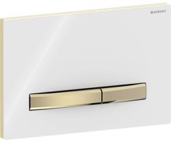 Geberit Sigma 50 nyomólap 2 mennyiséges öblítéshez, sárgaréz, fehér (GE-115.672.11.2)