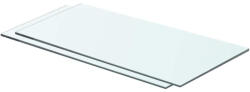vidaXL 2 db Átlátszó Üveg Paneles Polc 60x25 cm